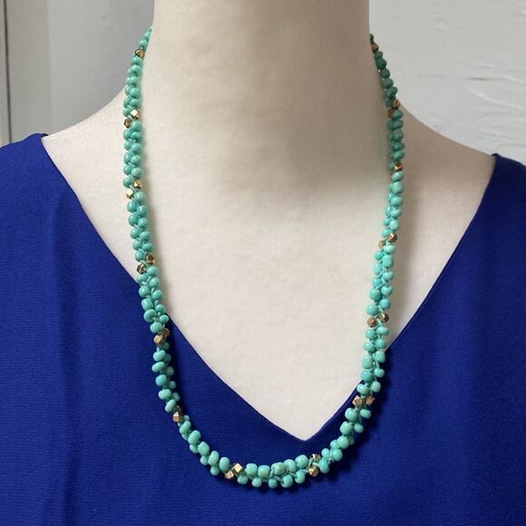 Bundle of 2 Turquoise Color Beaded Necklaces - Picture 5 of 8